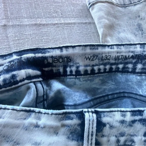 Vintage Calvin Klein Ultra Skinny Acid Wash Jeans - Picture 3 of 9